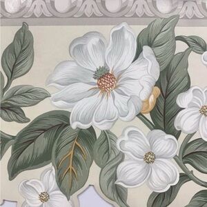 Waverly Language of the Garden Magnolia Wallpaper Border